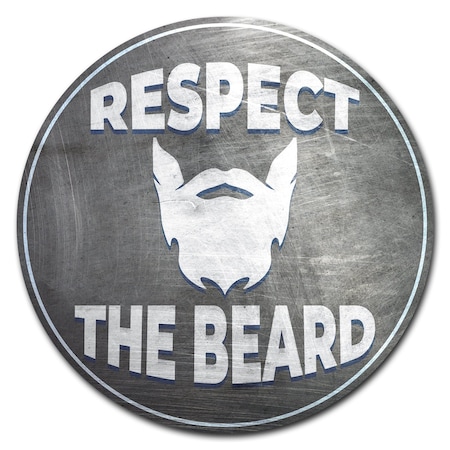 Respect Beard Circle Vinyl Laminated Decal